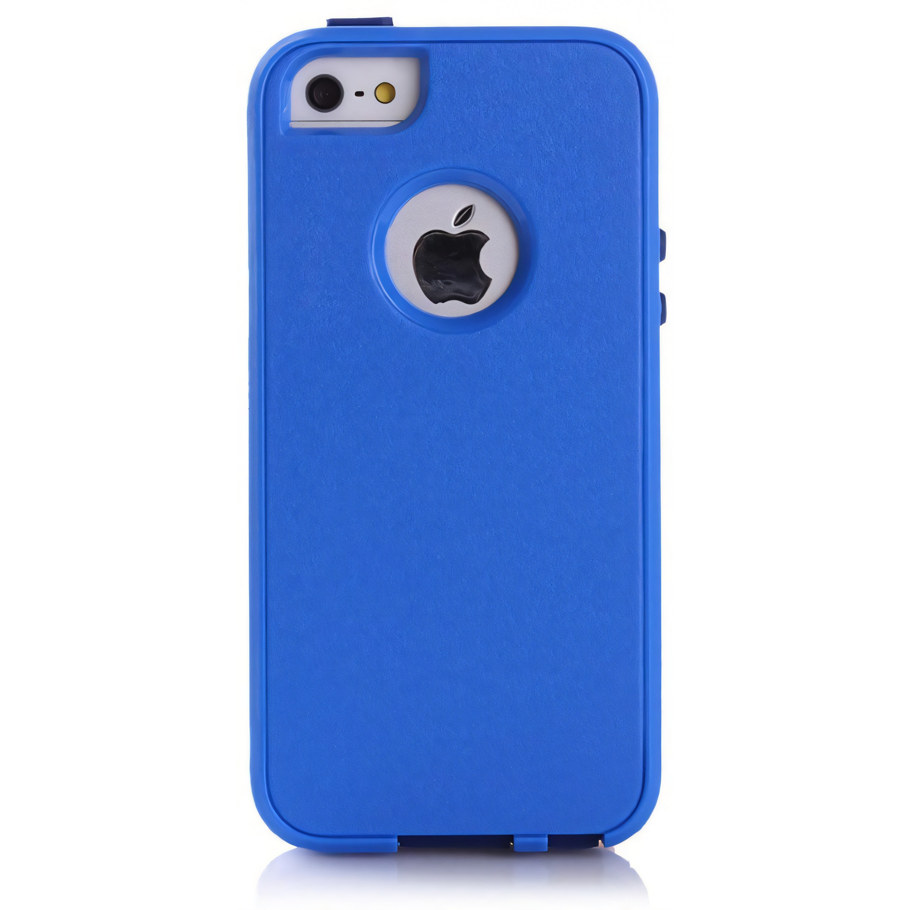 Coque Apple iPhone 5S et 5 Silicone Hybrid resistante Bleu fonce