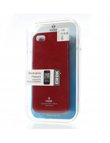 coque iPhone 5 / 5S / SE silicone logo Apple - rouge - Mobile-Store