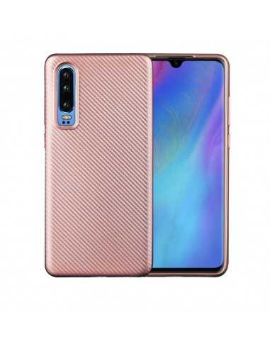 Coque silicone Huawei P30 Style Fibre de carbone