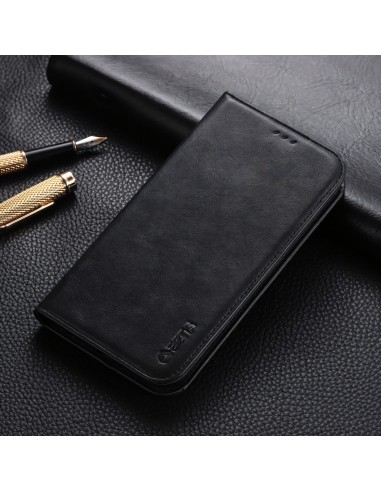 Etui de protection iPhone 11 Pro Max Style Vintage Simili cuir - Noir