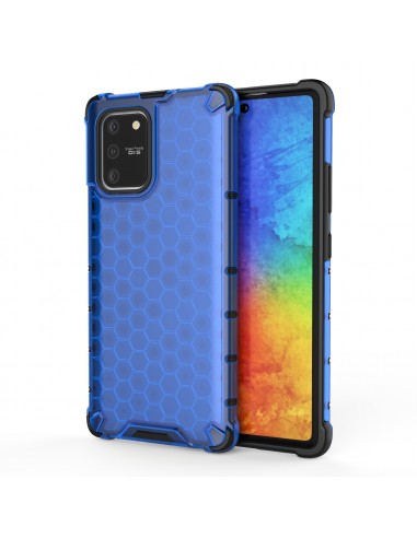 Coque antichoc Galaxy S10 Lite et A91 Honeycomb Bleu