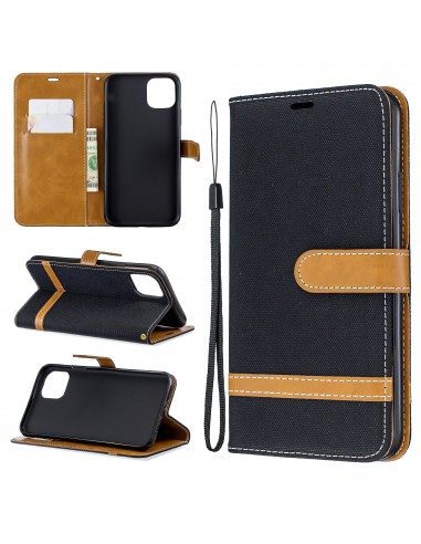 Etui iPhone 11 Pro Max - Style Jeans Noir