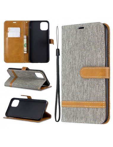 Etui iPhone 11 Pro Max - Style Jeans Gris