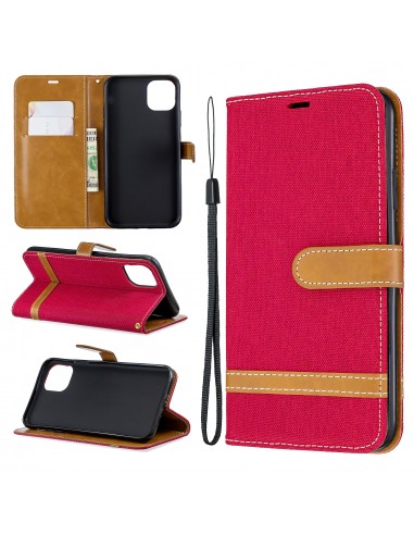 Etui iPhone 11 Pro Max - Style Jeans Rouge