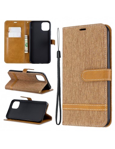 Etui iPhone 11 Pro Max - Style Jeans Marron