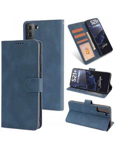 Etui portefeuille Galaxy S21 Plus 5g Fantasy Classic Bleu foncé