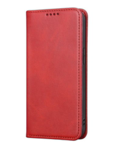 Etui Portefeuille iPhone 15 Pro Max Simili-cuir avec rangement cartes Rouge