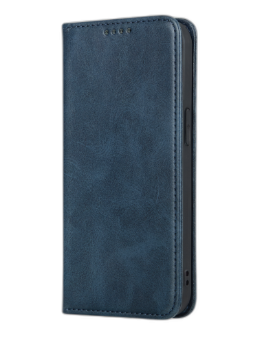 Etui Portefeuille iPhone 16 Plus Simili-cuir avec rangement cartes Bleu