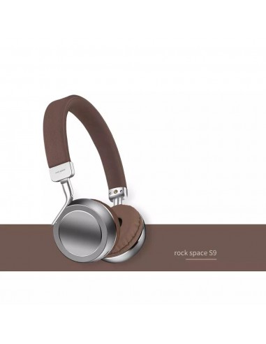 Casque Bluetooth avec micro Rosckspace S9 Marron