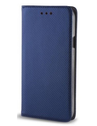 Etui simili cuir Galaxy S24 Plus avec coque silicone intégrée - Bleu