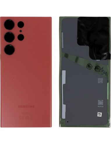 Vitre arrière Original Samsung Galaxy S23 Ultra Rouge